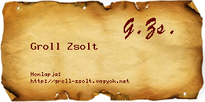 Groll Zsolt névjegykártya
