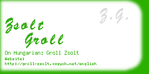 zsolt groll business card